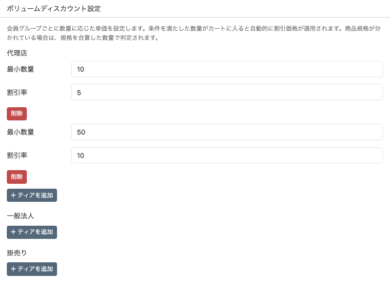 ボリュームディスカウント